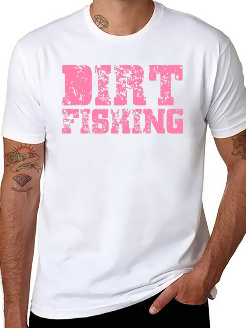 Dirt Fishing Graphic T-Shirt - Black