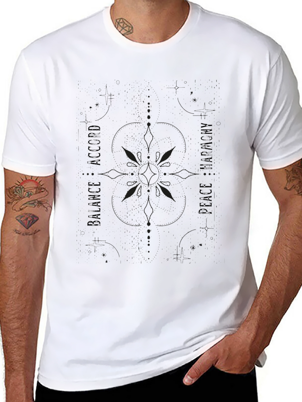 Balance & Harmony Graphic T-Shirt - Soft Cotton Blend
