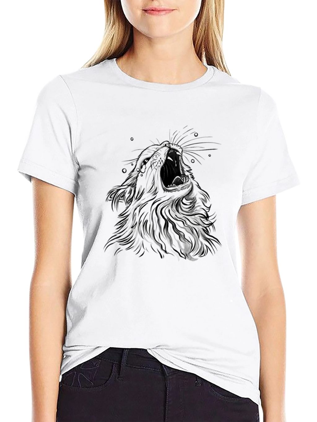 Roaring Lion Graphic T-Shirt - Mens Black Tee
