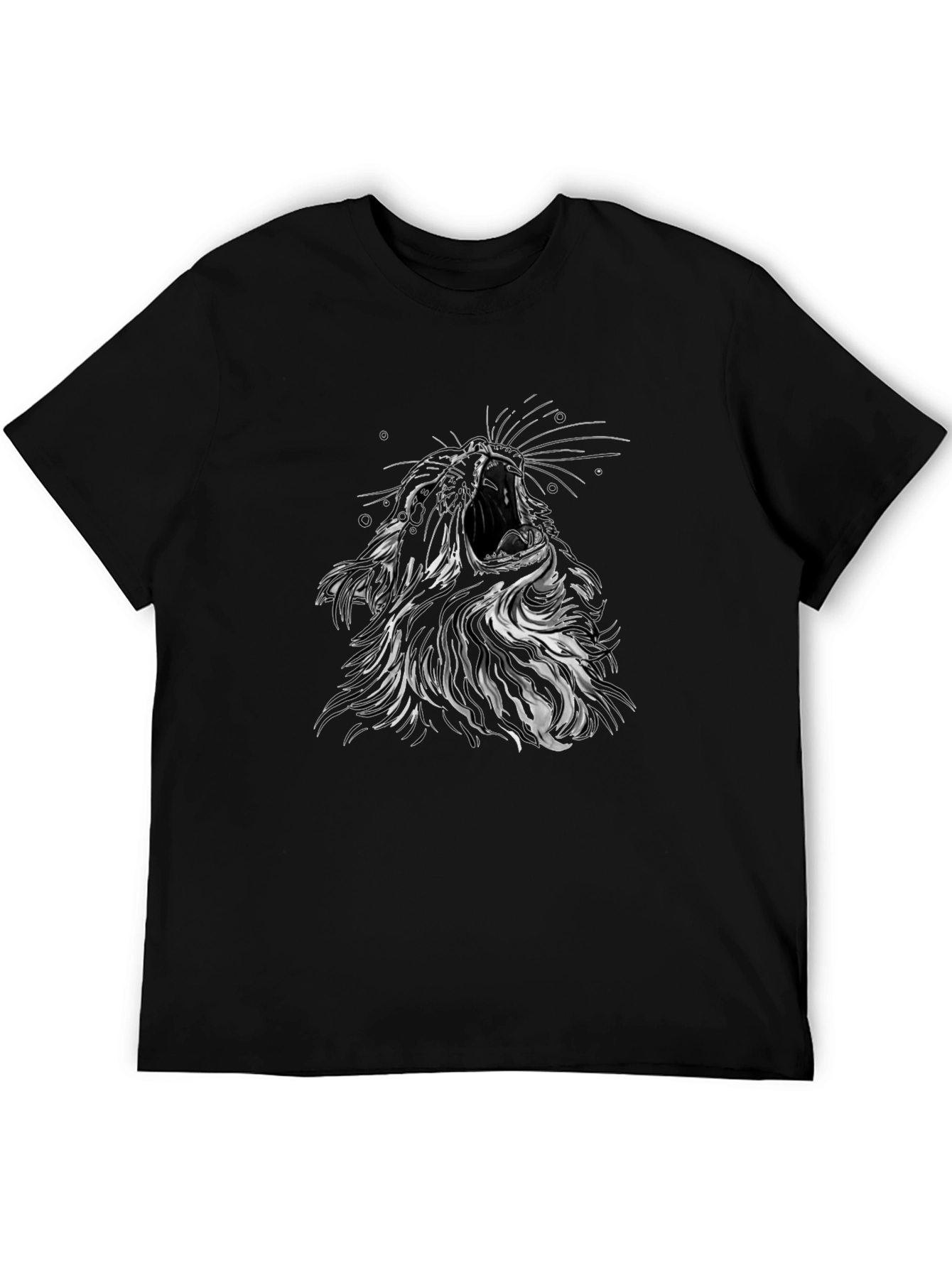 Roaring Lion Graphic T-Shirt - Mens Black Tee