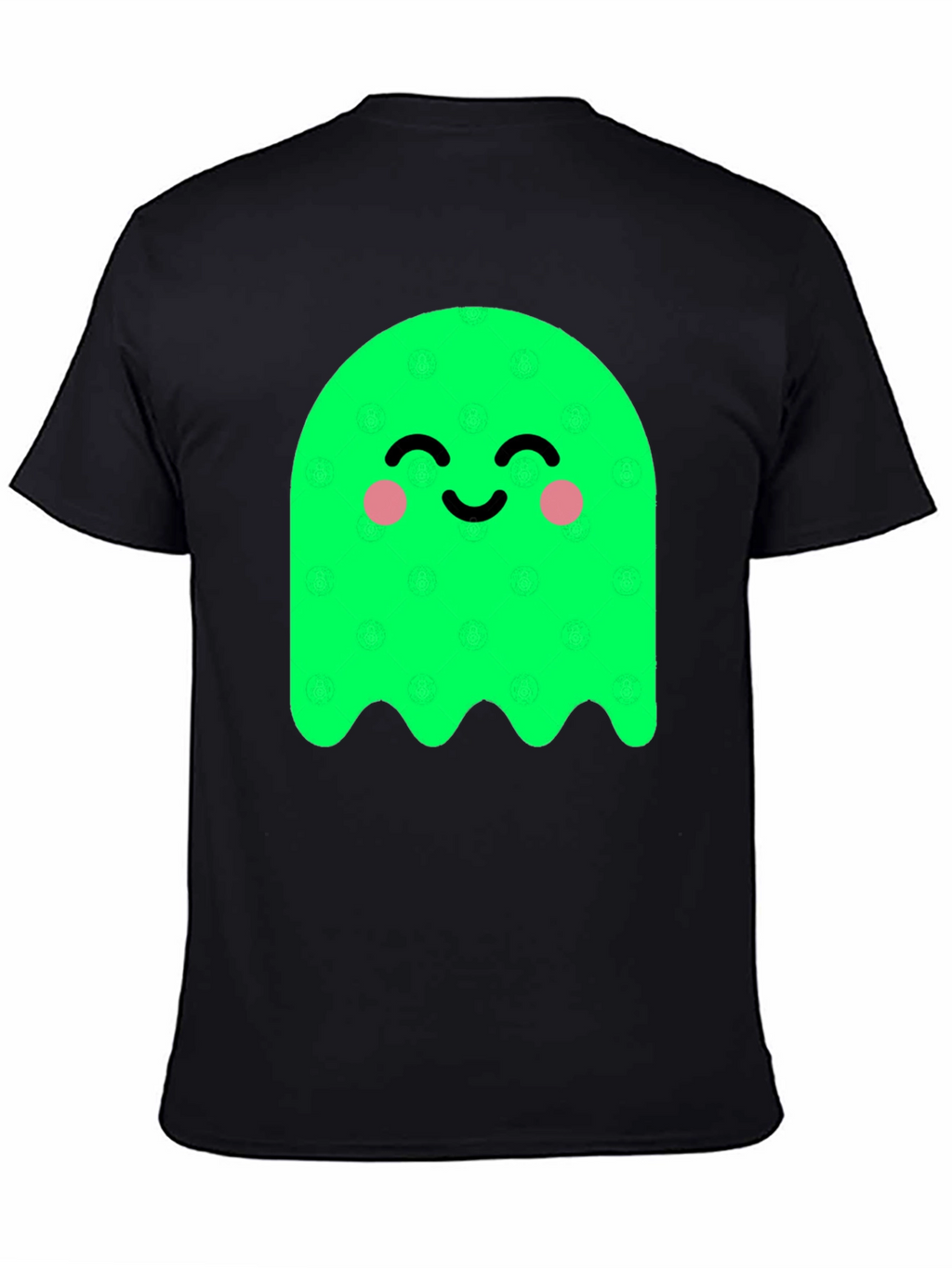 Cute Green Ghost Graphic Tee - Soft Cotton Blend