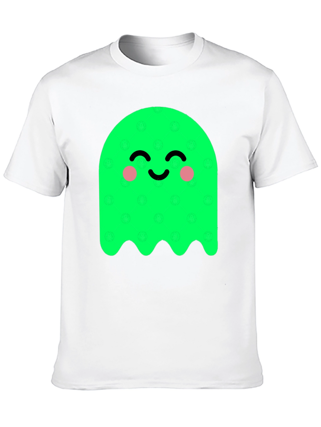 Cute Green Ghost Graphic Tee - Soft Cotton Blend