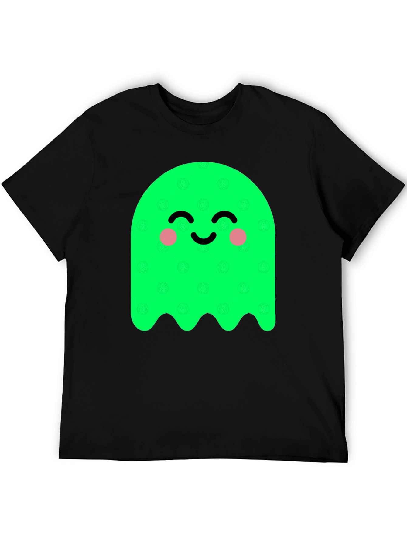 Cute Green Ghost Graphic Tee - Soft Cotton Blend