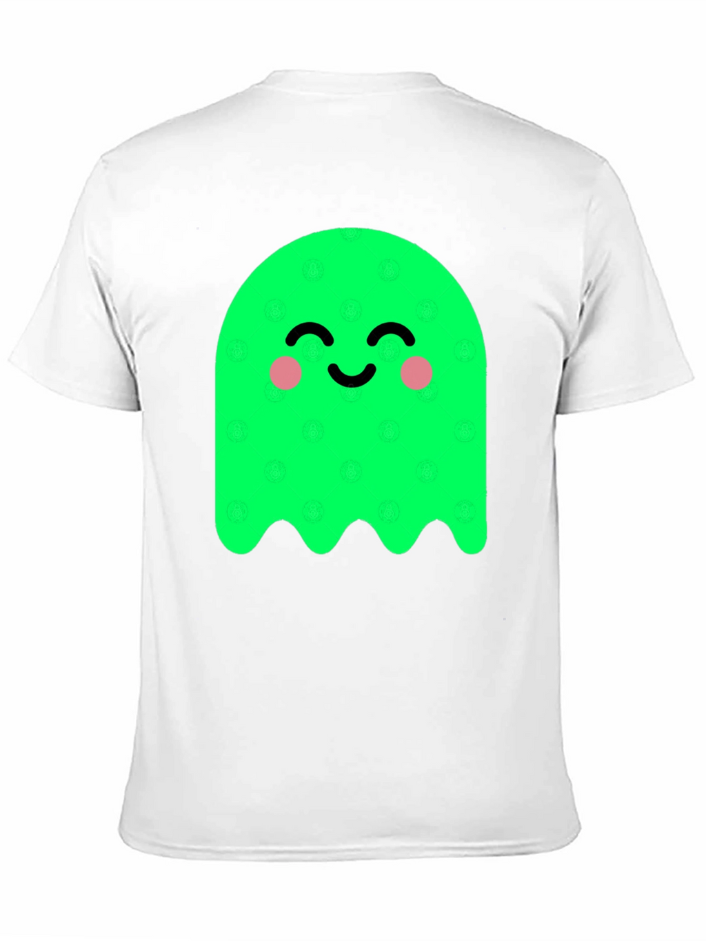 Cute Green Ghost Graphic Tee - Soft Cotton Blend
