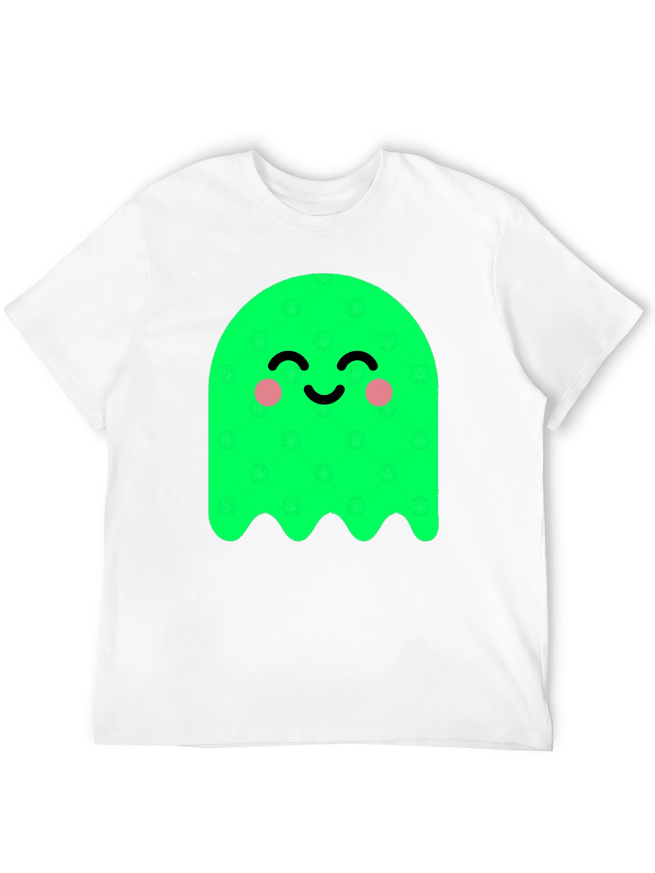 Cute Green Ghost Graphic Tee - Soft Cotton Blend