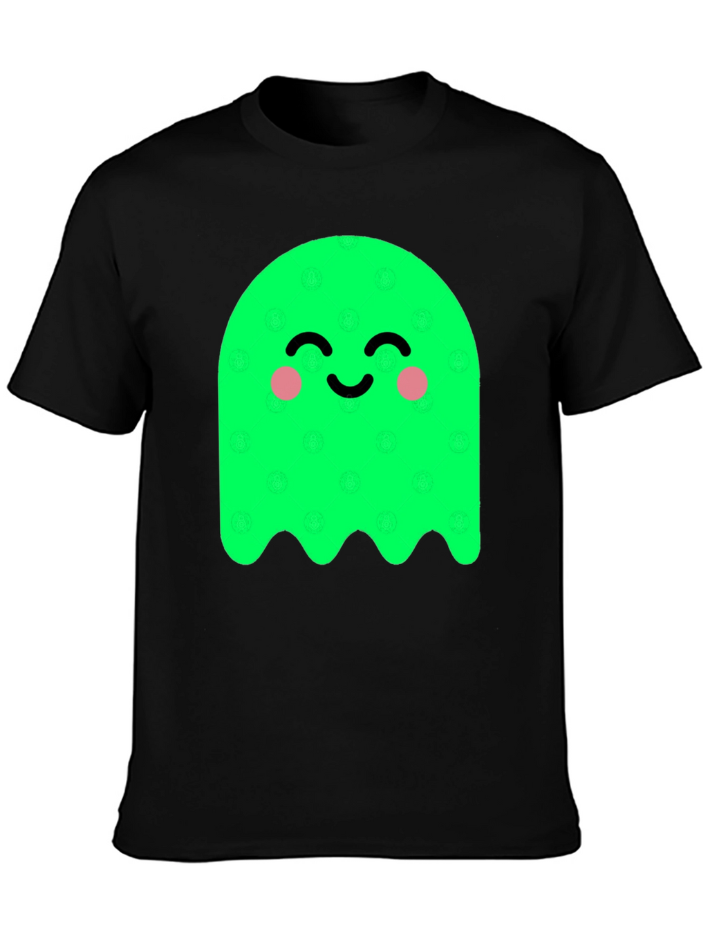 Cute Green Ghost Graphic Tee - Soft Cotton Blend