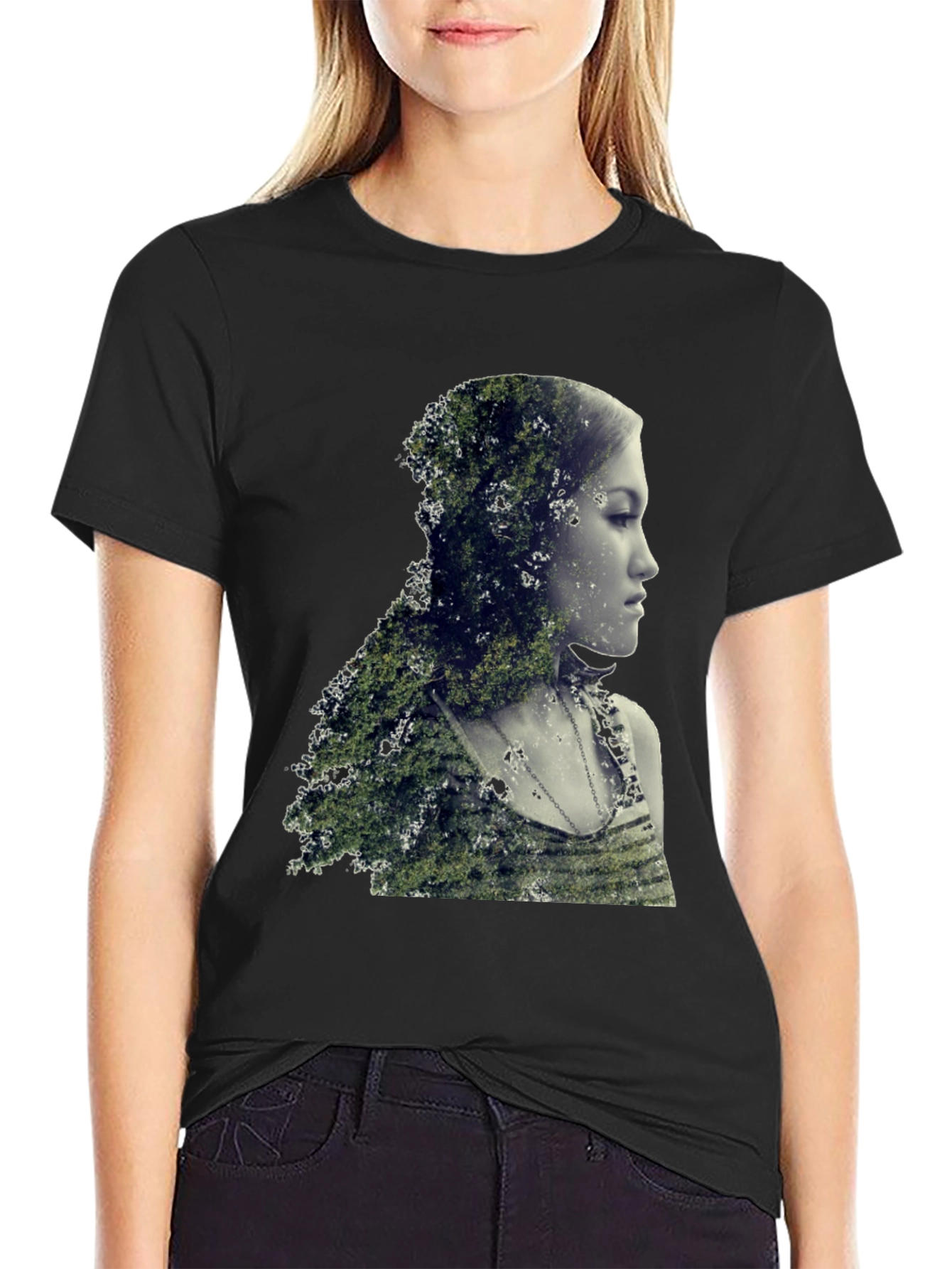 Nature Portrait Black T-Shirt