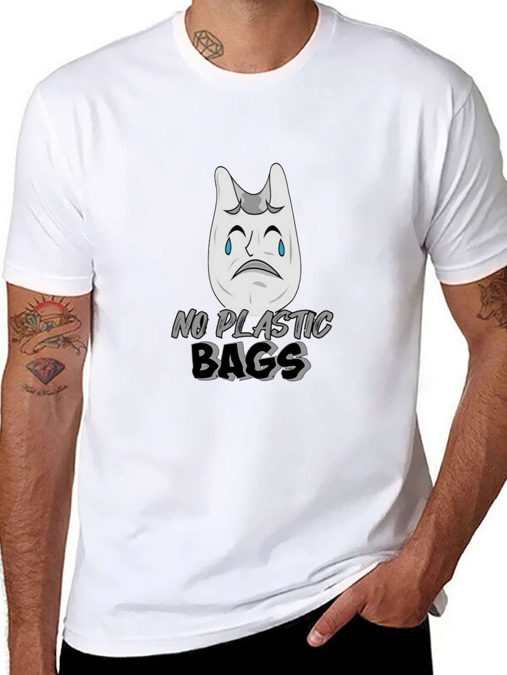 No Plastic Bags T-Shirt - Support Environment