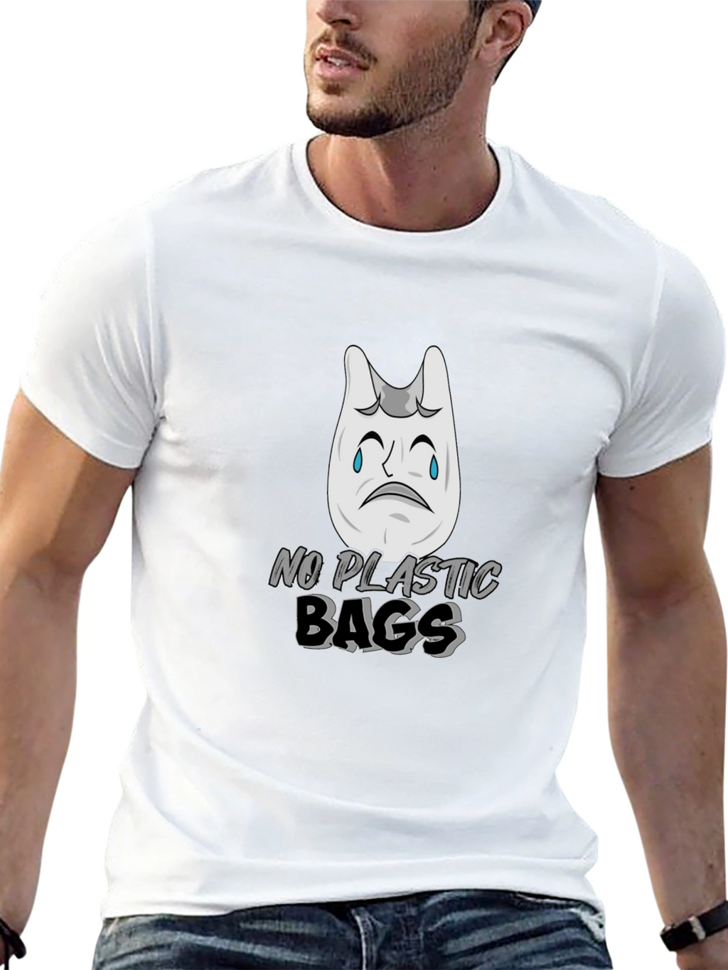 No Plastic Bags T-Shirt - Support Environment