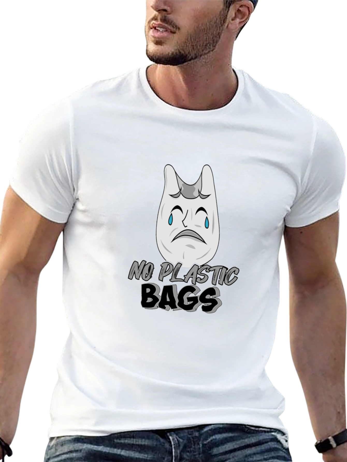 No Plastic Bags T-Shirt - Support Environment