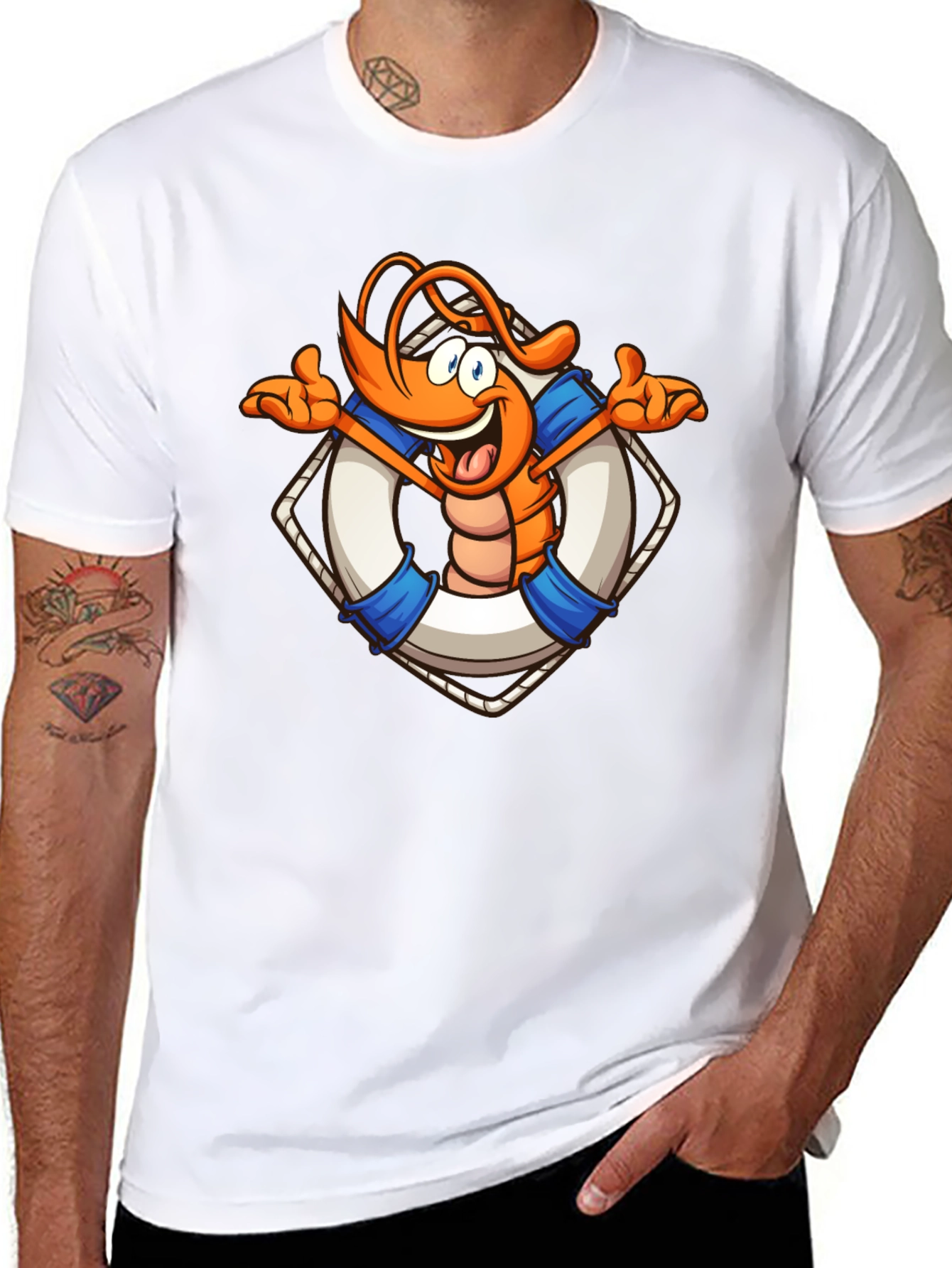 Shrimp Life Preserver Graphic Tee