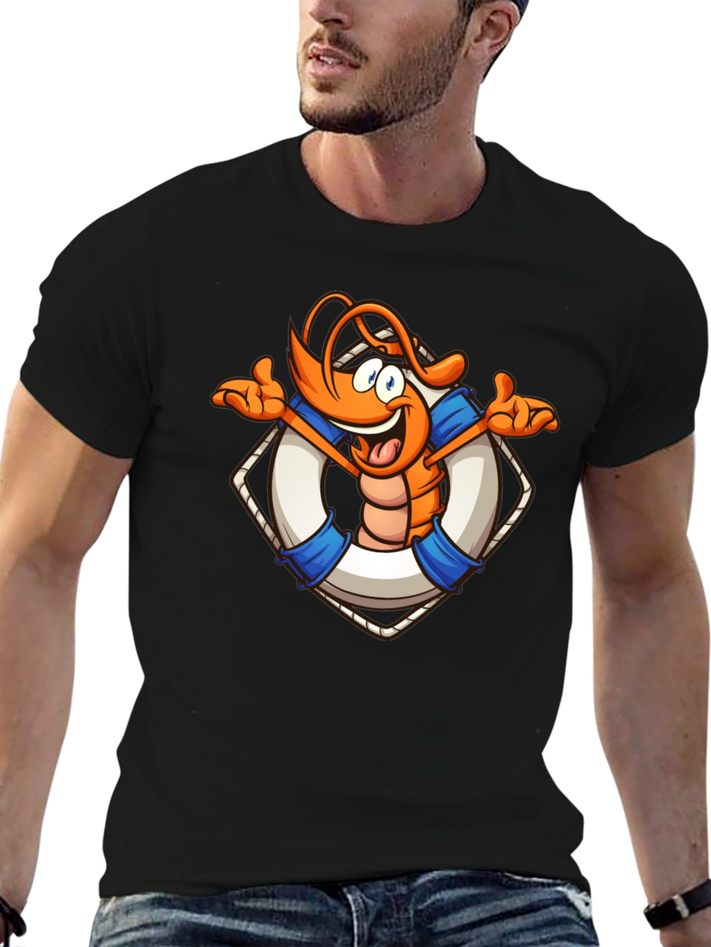 Shrimp Life Preserver Graphic Tee