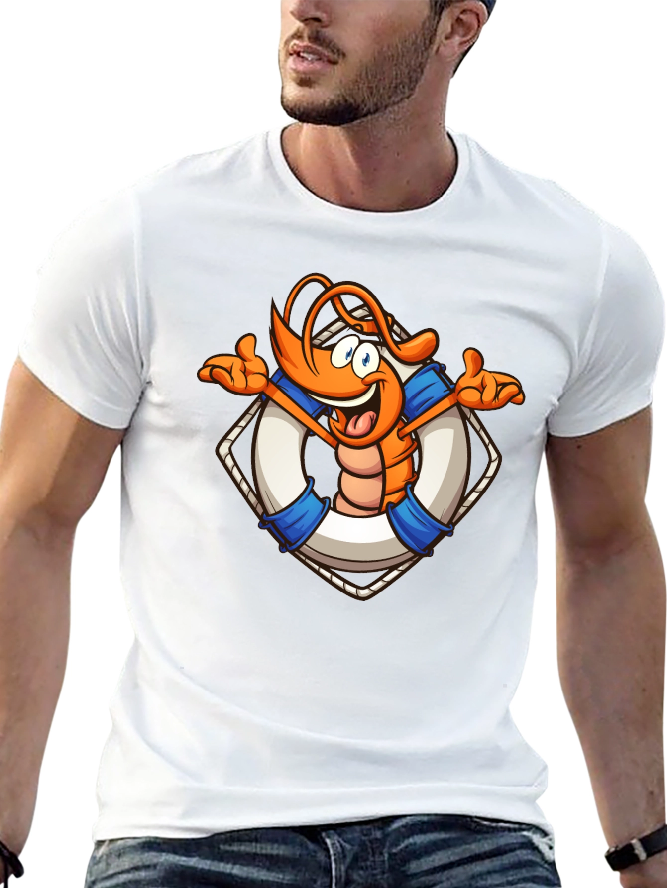 Shrimp Life Preserver Graphic Tee