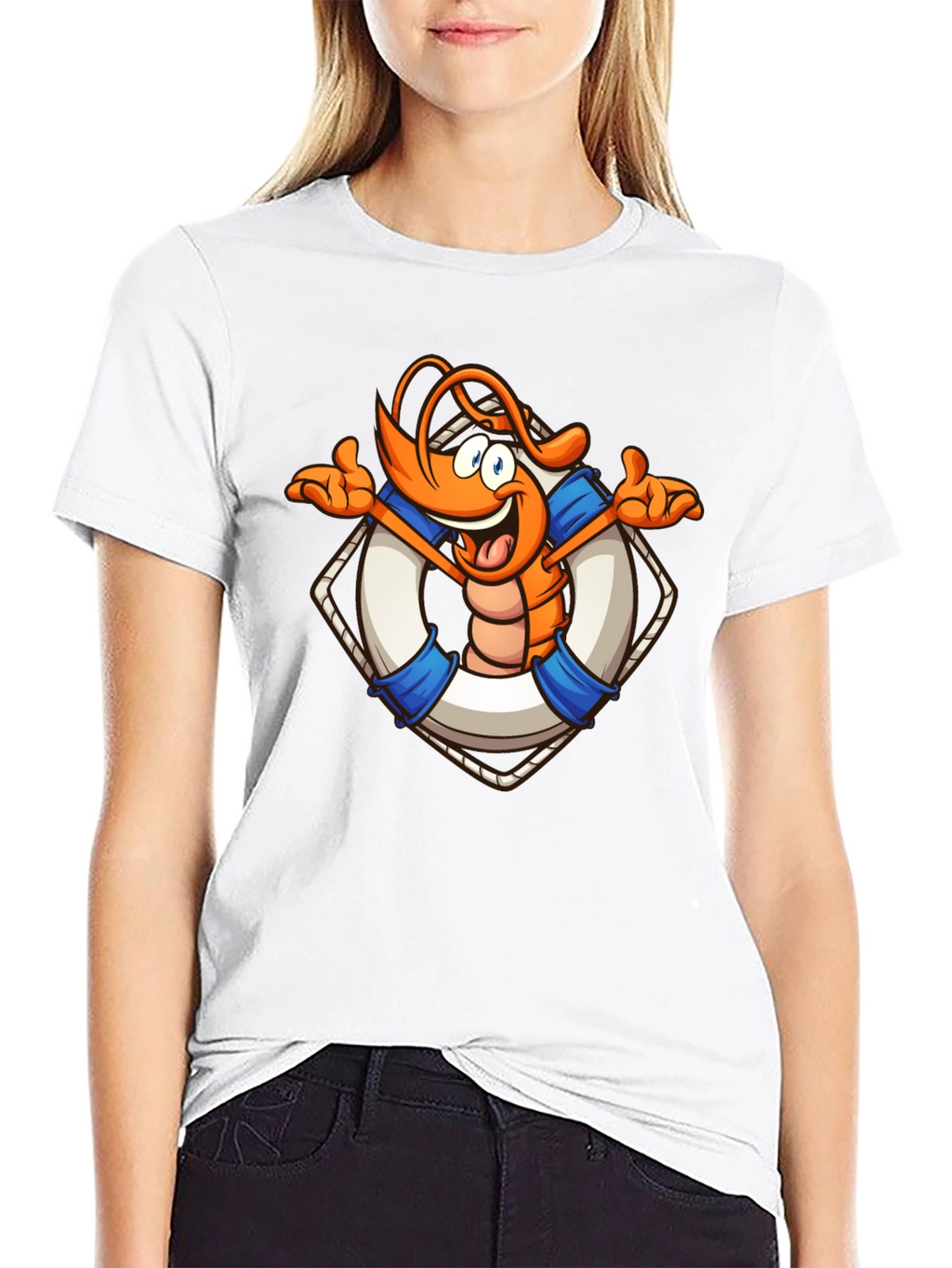 Shrimp Life Preserver Graphic Tee