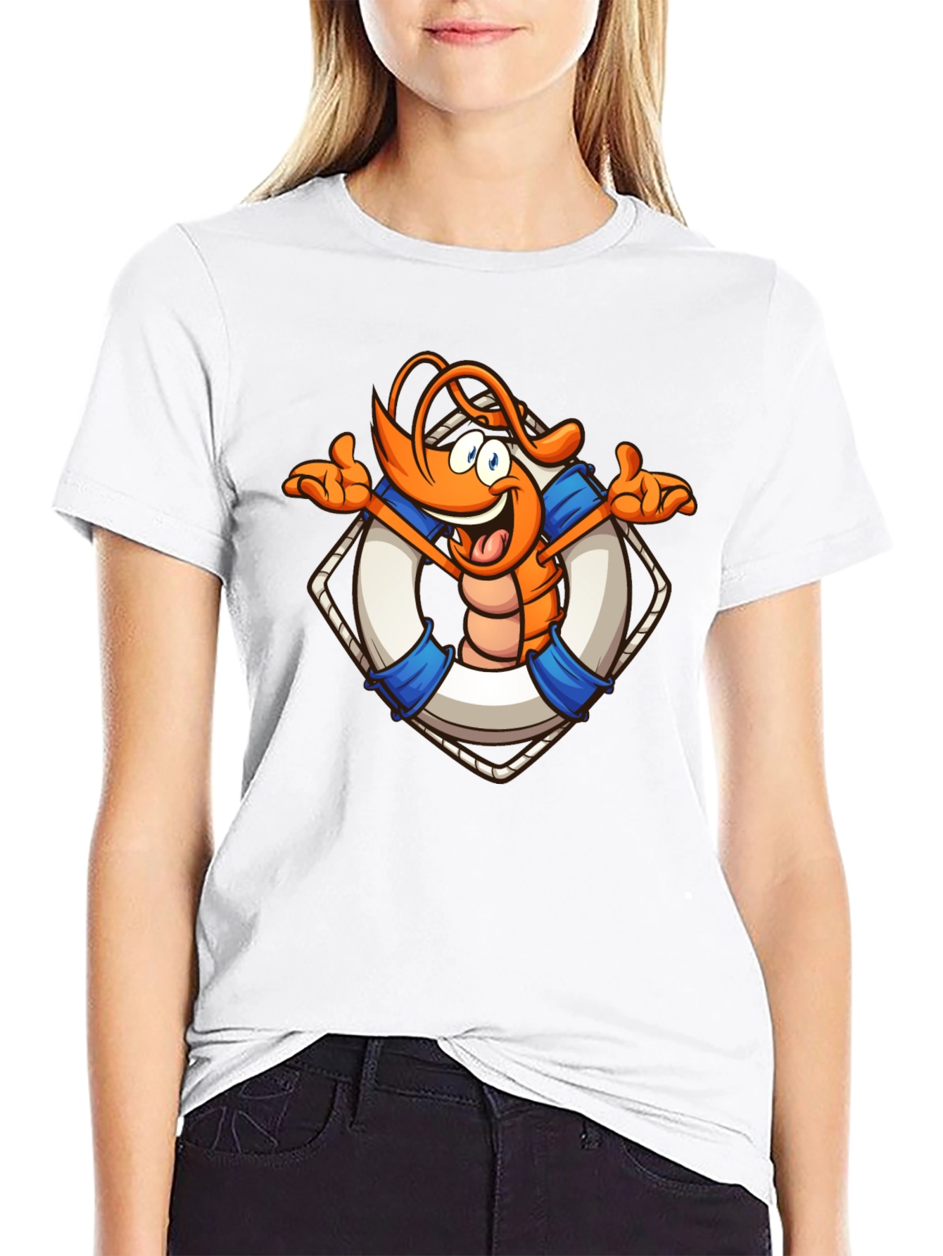 Shrimp Life Preserver Graphic Tee
