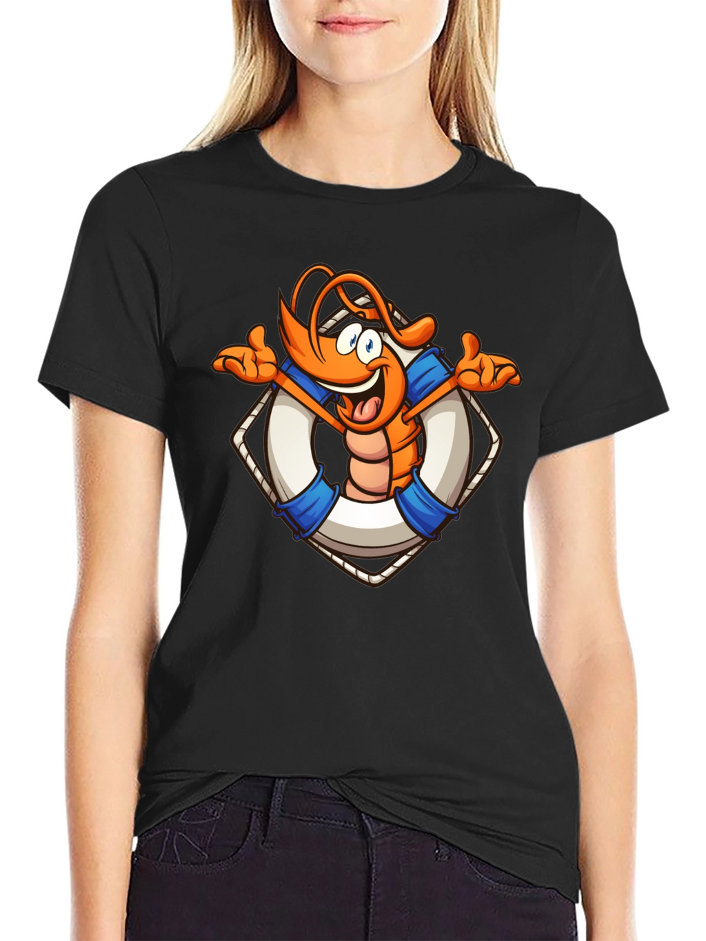Shrimp Life Preserver Graphic Tee