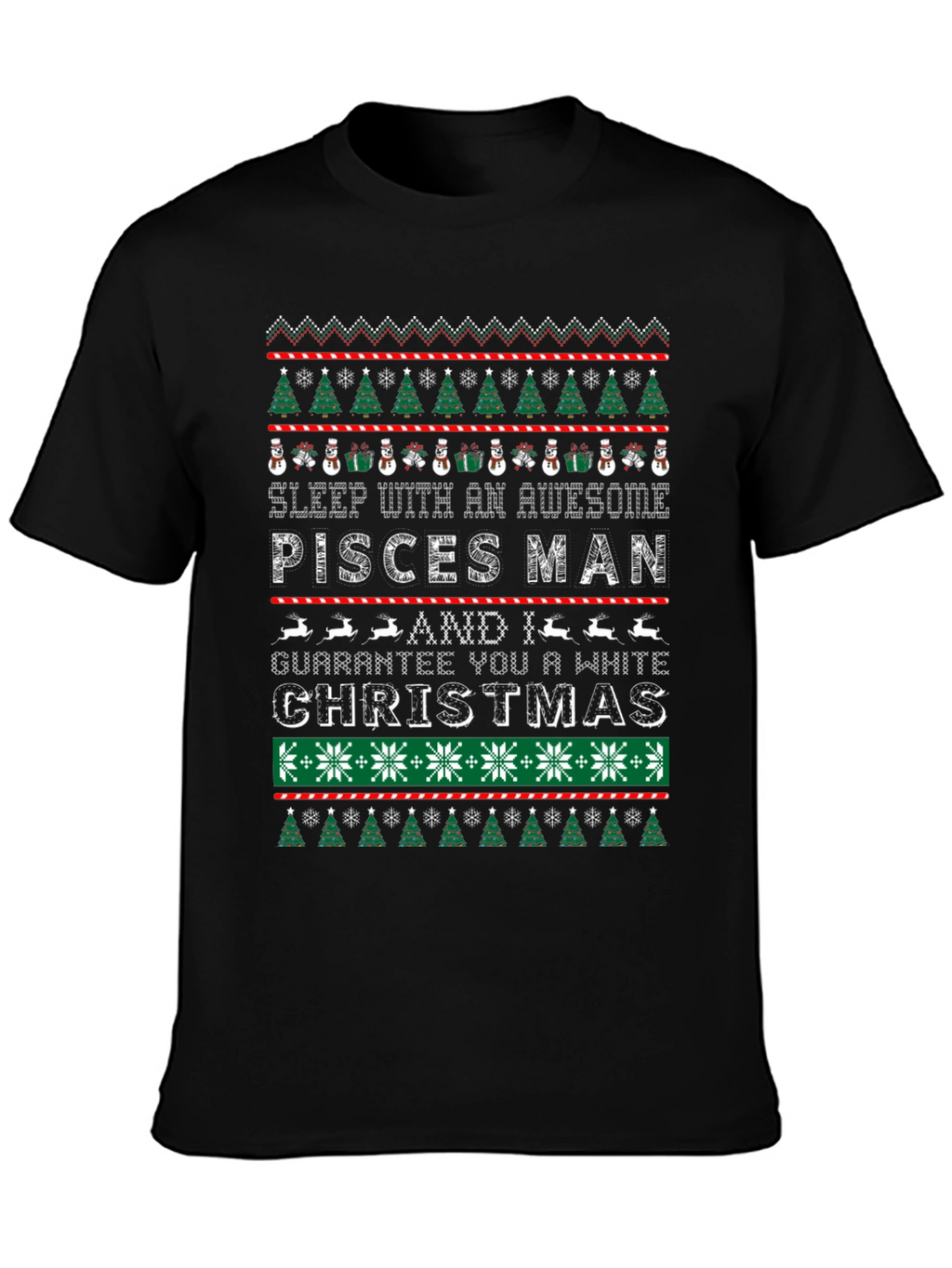 Pisces Man Christmas Ugly Sweater T-Shirt