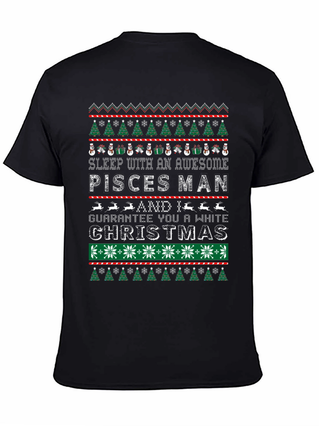Pisces Man Christmas Ugly Sweater T-Shirt