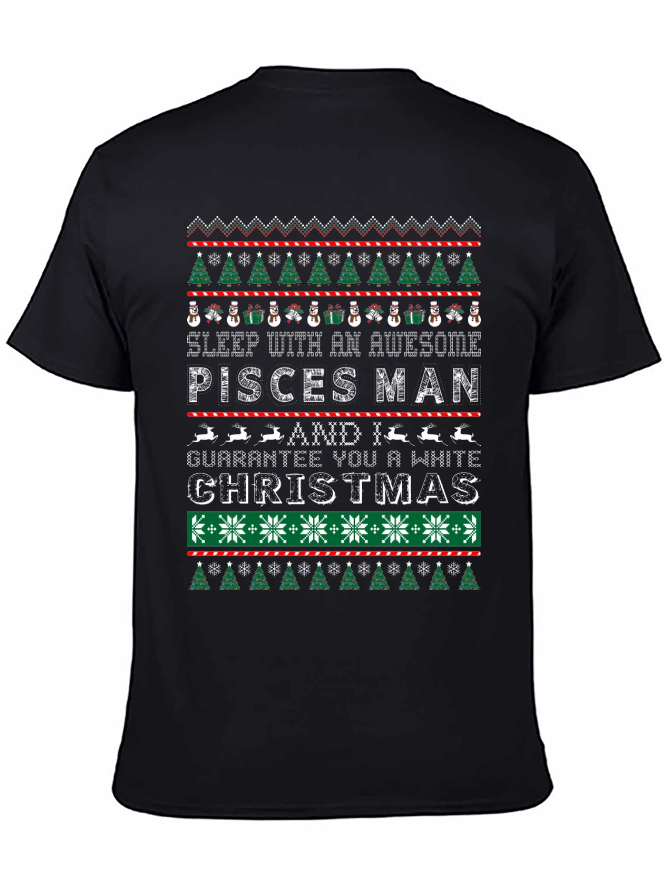 Pisces Man Christmas Ugly Sweater T-Shirt