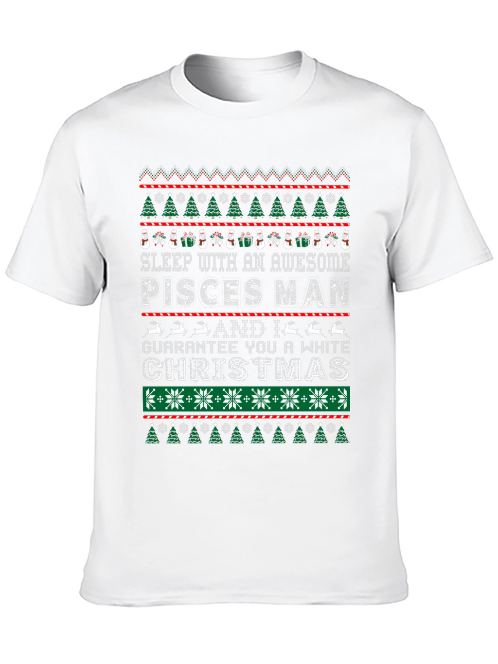 Pisces Man Christmas Ugly Sweater T-Shirt