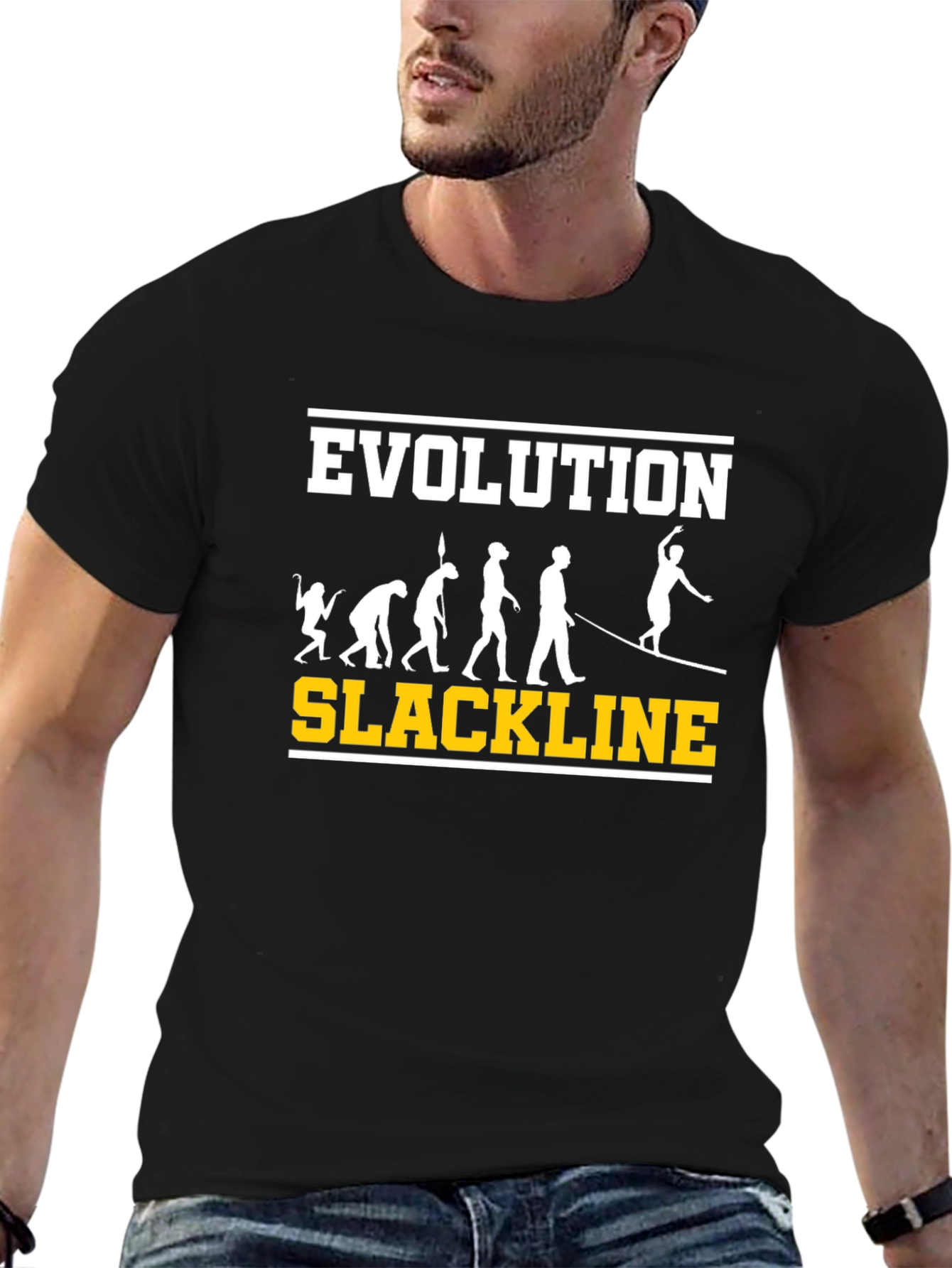 Evolution Slackline T-Shirt: Balance & Progress Tee