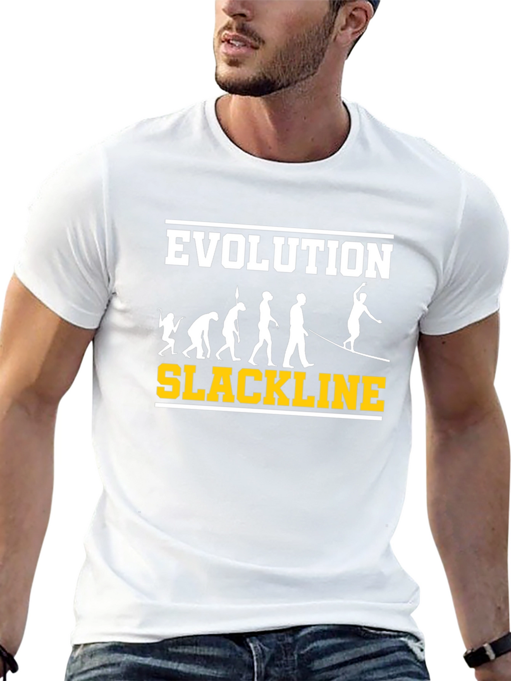 Evolution Slackline T-Shirt: Balance & Progress Tee