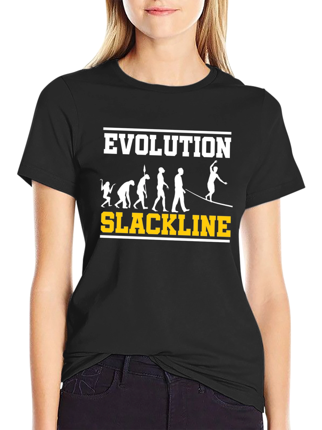 Evolution Slackline T-Shirt: Balance & Progress Tee