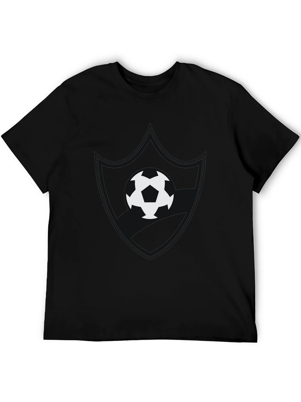 Soccer Ball Graphic Black T-Shirt