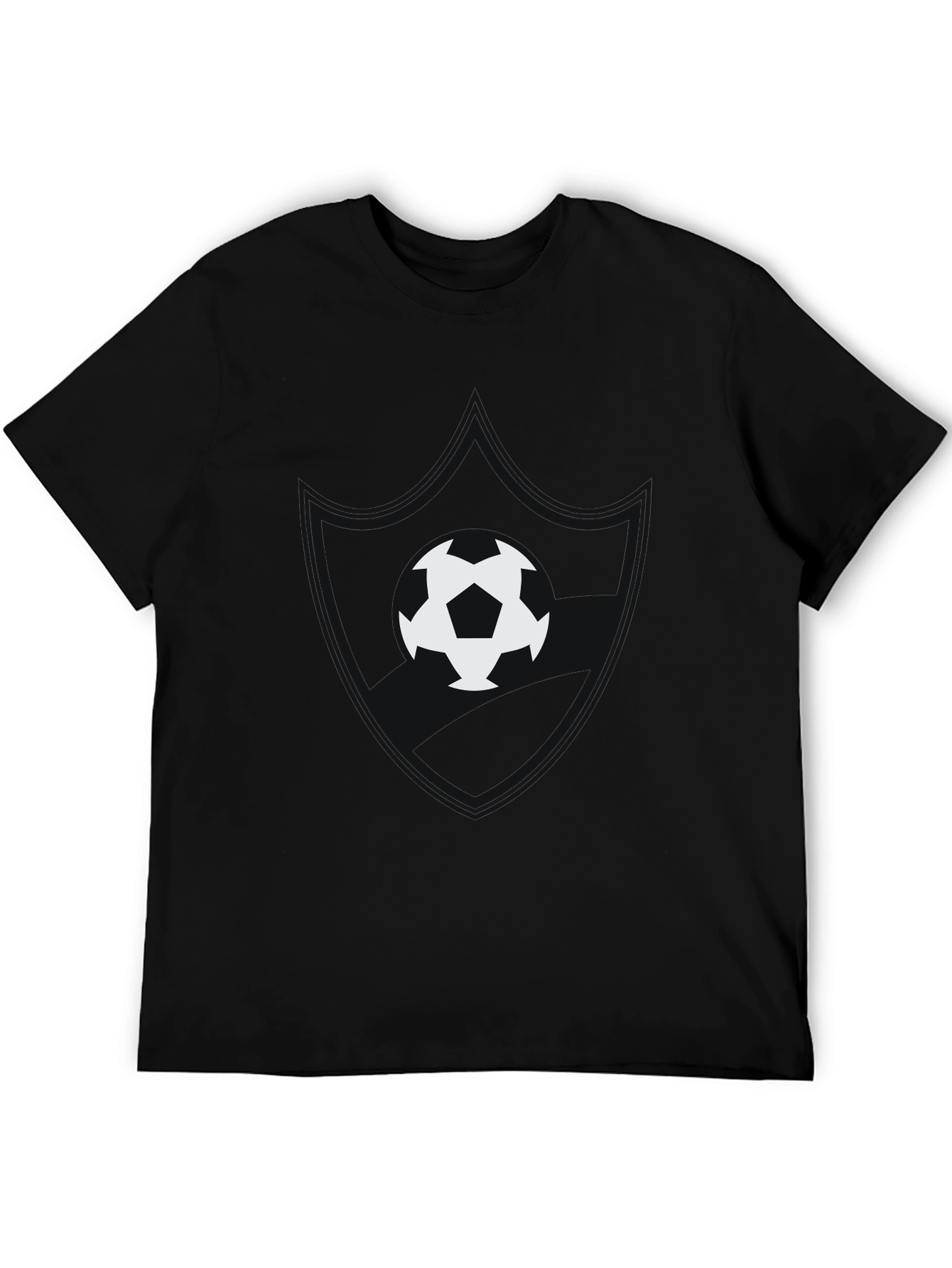 Soccer Ball Graphic Black T-Shirt