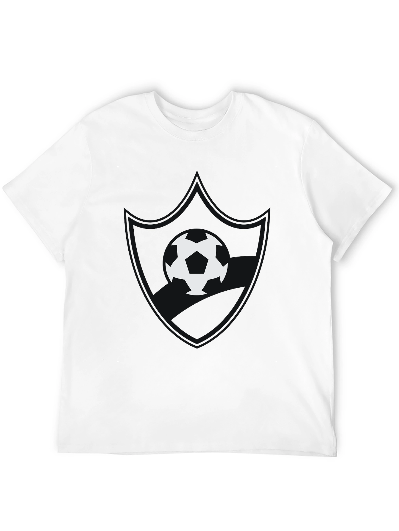 Soccer Ball Graphic Black T-Shirt
