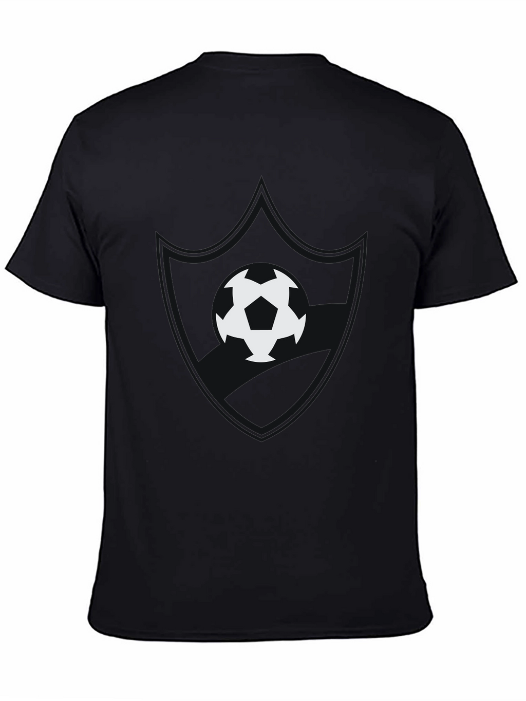 Soccer Ball Graphic Black T-Shirt