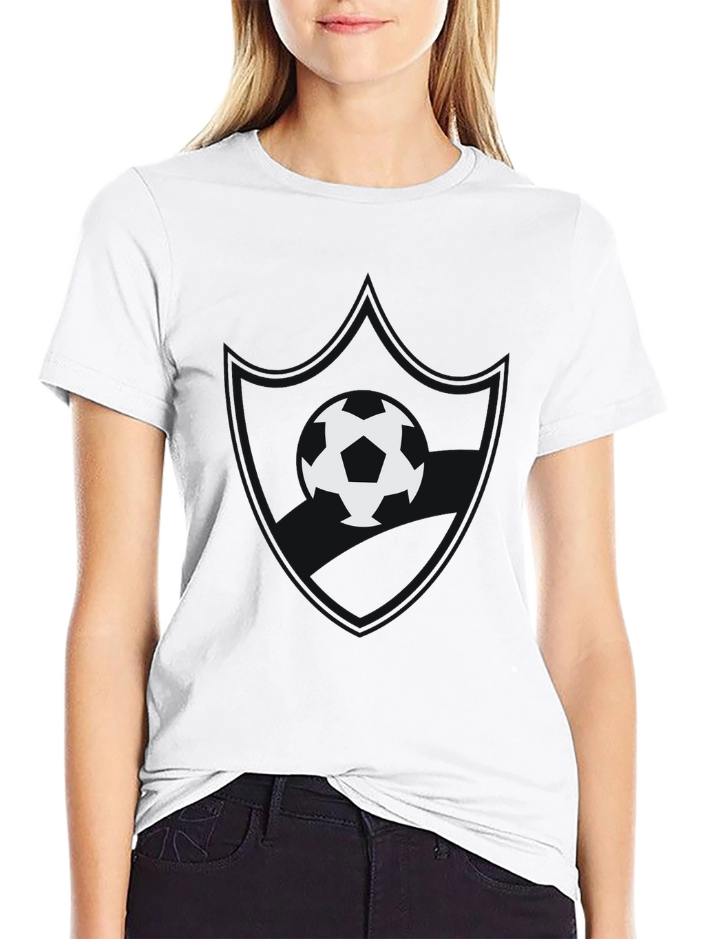 Soccer Ball Graphic Black T-Shirt