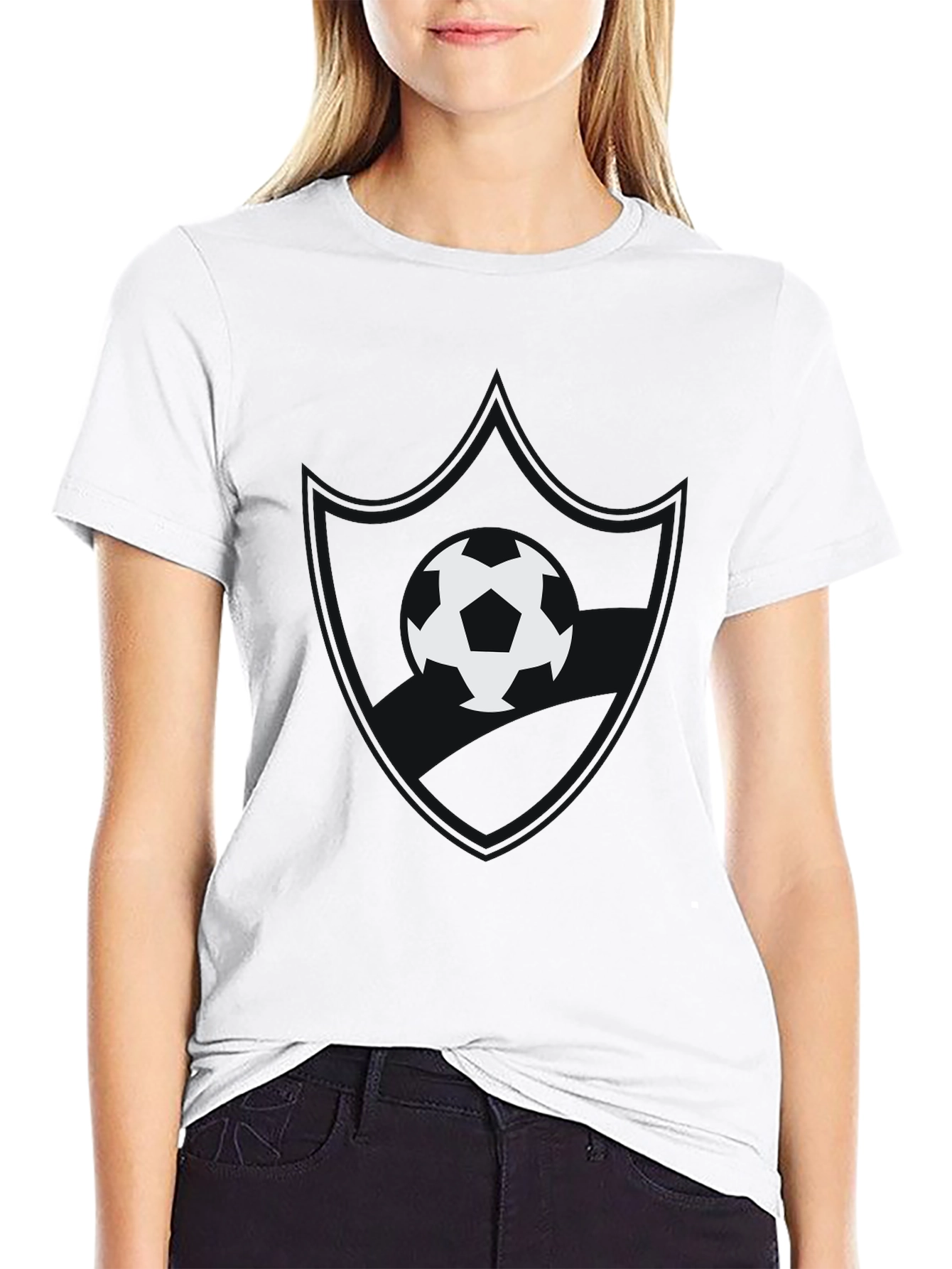 Soccer Ball Graphic Black T-Shirt