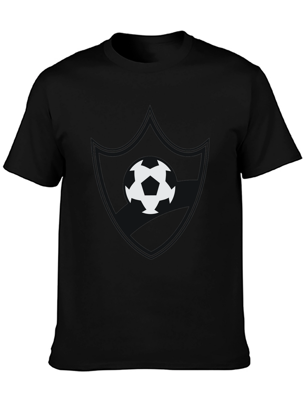 Soccer Ball Graphic Black T-Shirt