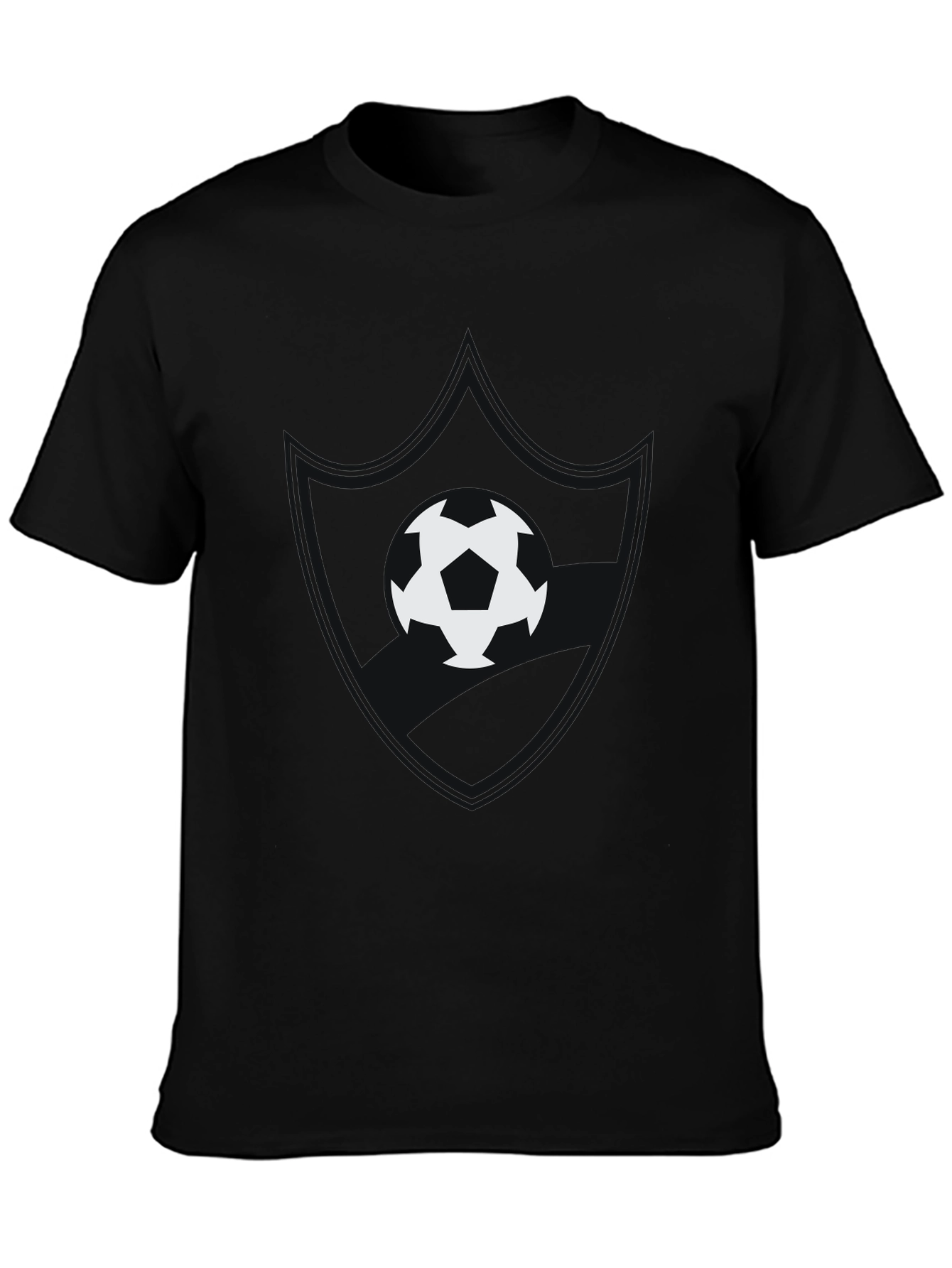 Soccer Ball Graphic Black T-Shirt