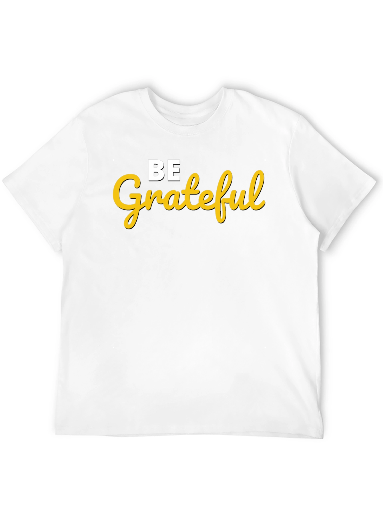 Be Grateful Graphic Tee - Black Cotton Blend