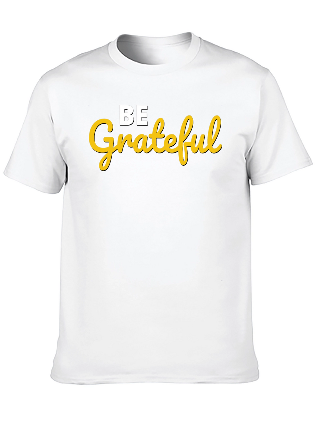 Be Grateful Graphic Tee - Black Cotton Blend