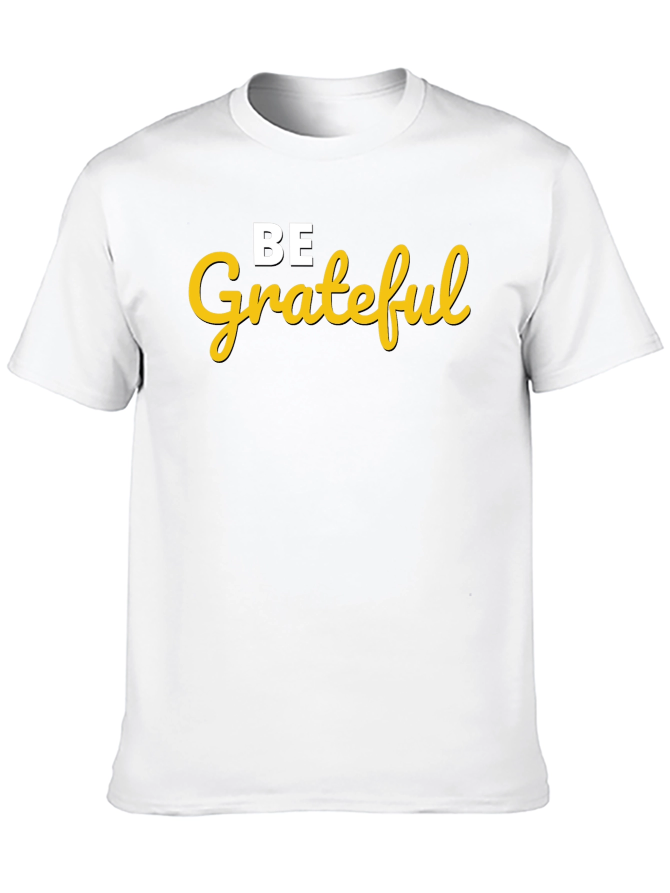 Be Grateful Graphic Tee - Black Cotton Blend