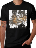 Abstract Trumpet Graphic Tee - Stylish Musicians T-Shirt
