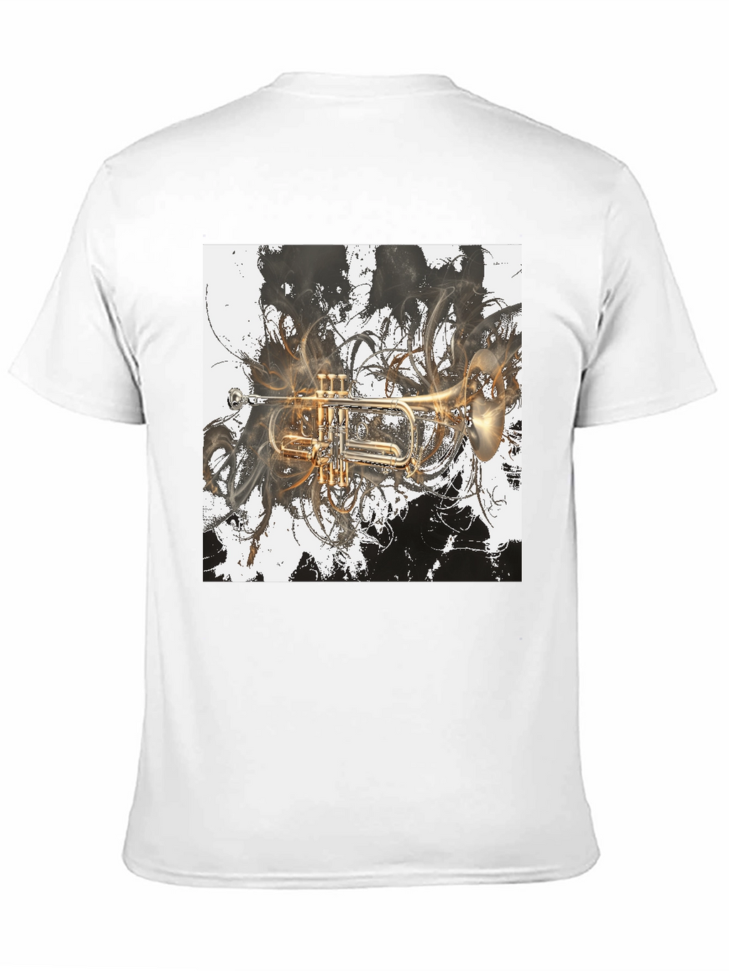 Abstract Trumpet Graphic Tee - Stylish Musicians T-Shirt