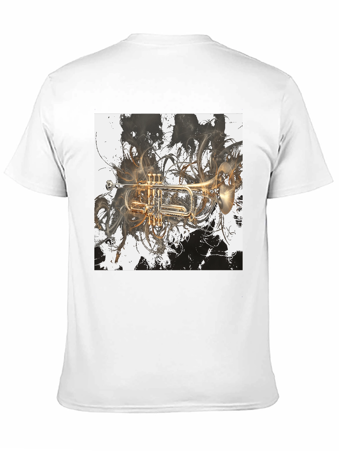 Abstract Trumpet Graphic Tee - Stylish Musicians T-Shirt