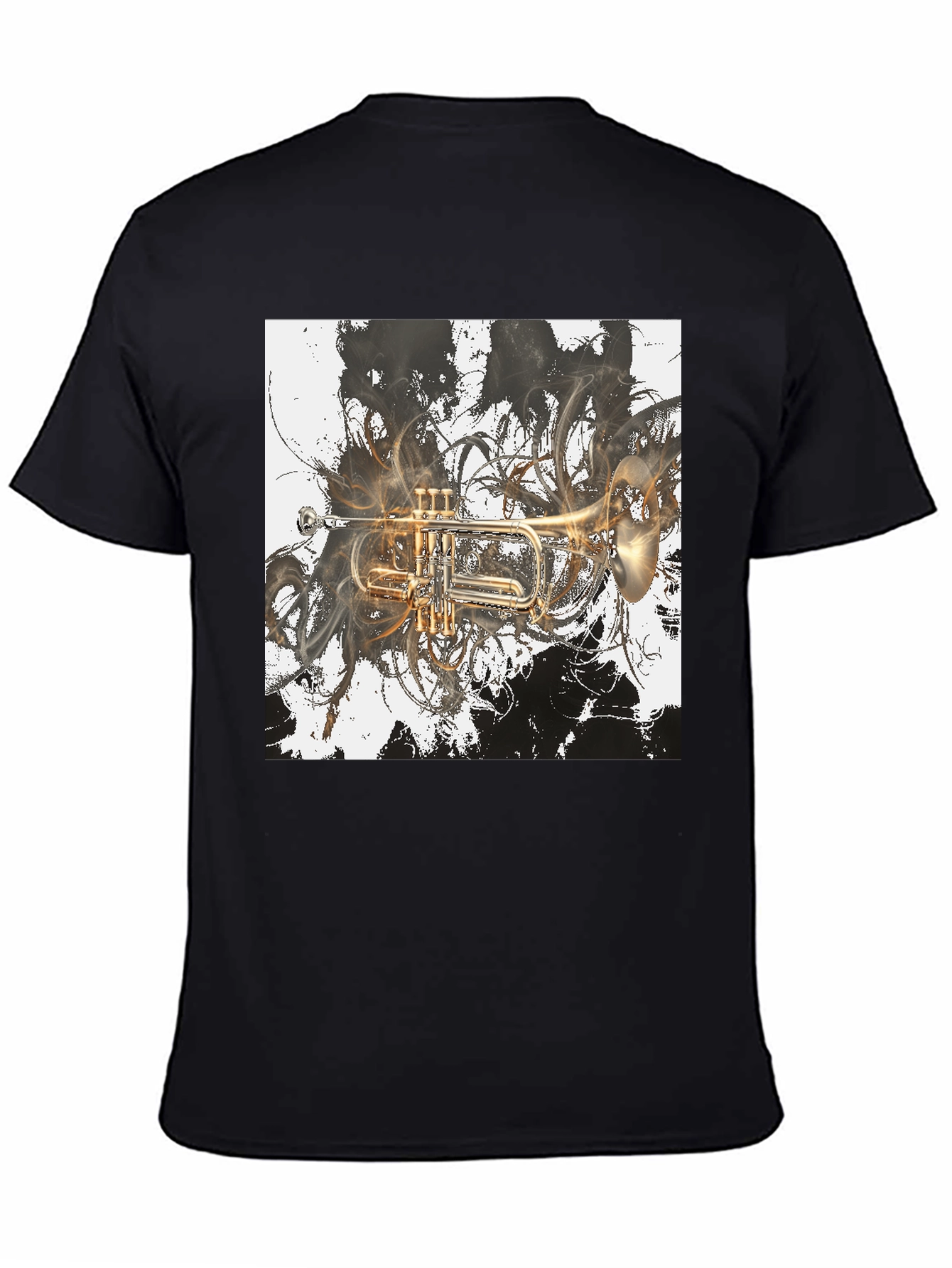 Abstract Trumpet Graphic Tee - Stylish Musicians T-Shirt