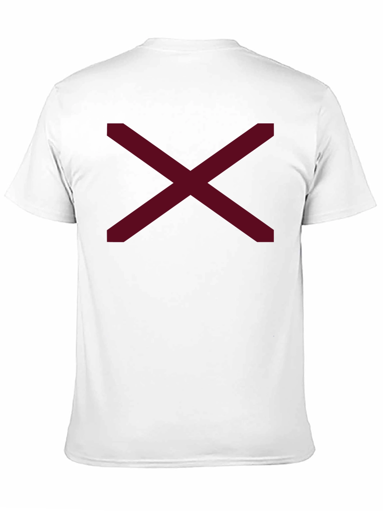 Minimalist Maroon X Graphic Black T-Shirt