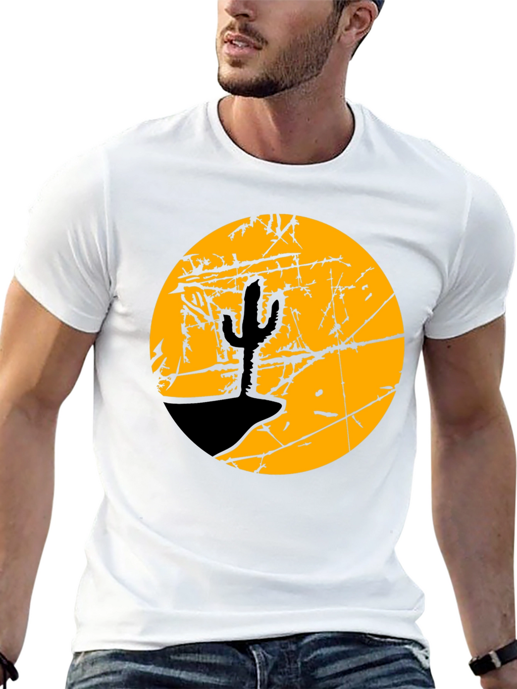 Cactus Desert Moon T-Shirt - Graphic Tee