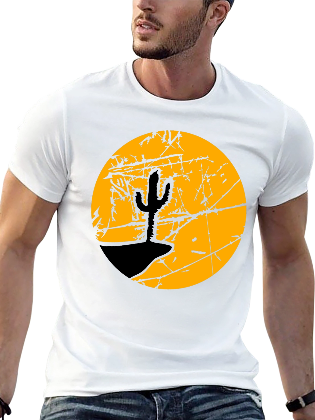 Cactus Desert Moon T-Shirt - Graphic Tee