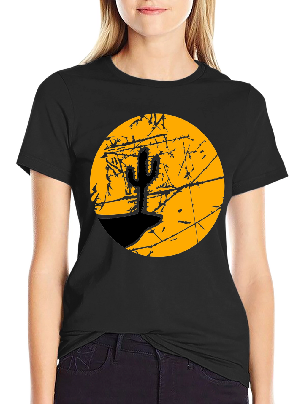 Cactus Desert Moon T-Shirt - Graphic Tee
