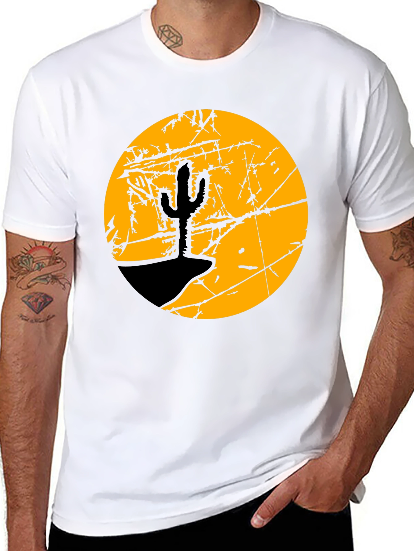Cactus Desert Moon T-Shirt - Graphic Tee
