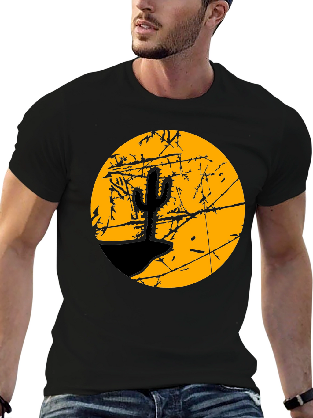 Cactus Desert Moon T-Shirt - Graphic Tee