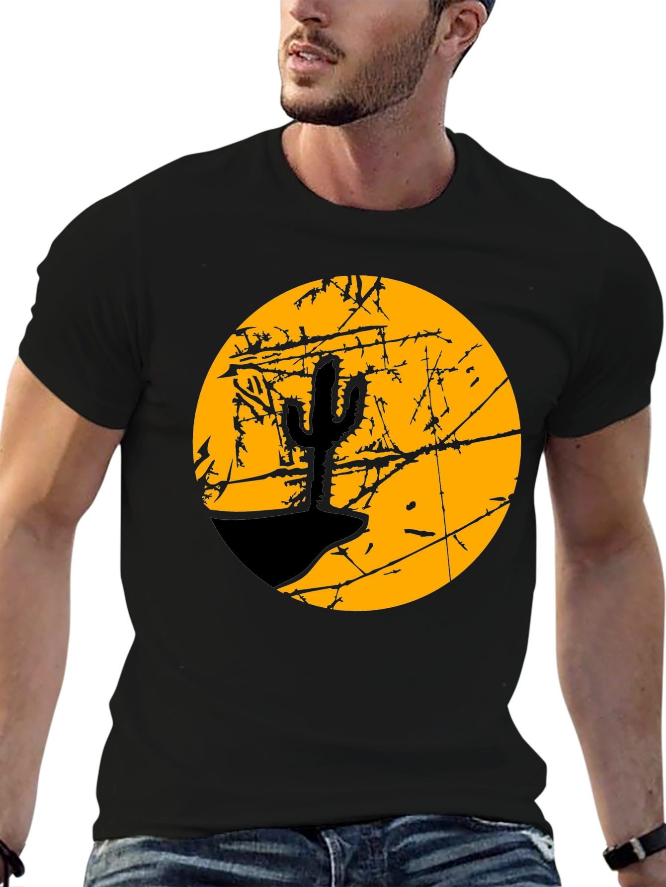 Cactus Desert Moon T-Shirt - Graphic Tee