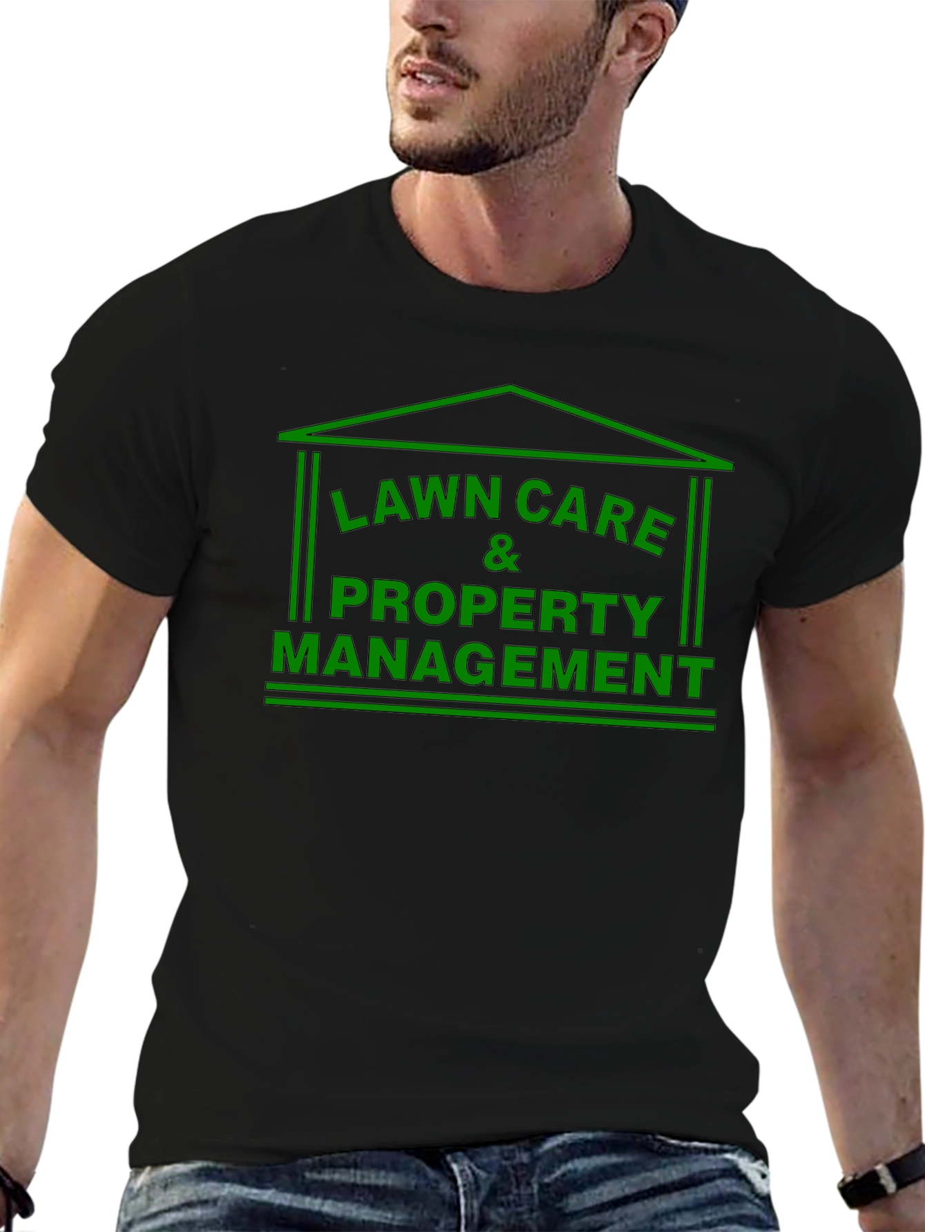 Lawn Care & Property Management Black T-Shirt